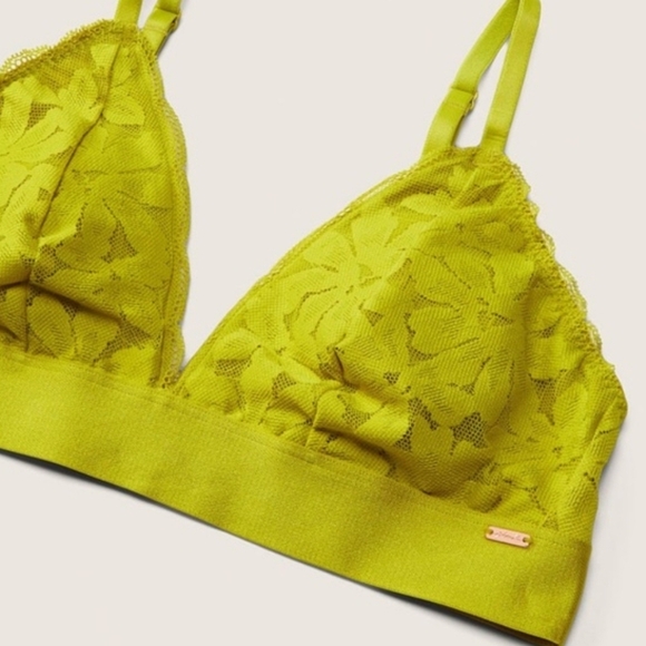 PINK Lace Bralette adjustable straps, hook & eye closure NWT size L - Picture 5 of 6